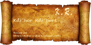 Kóbor Róbert névjegykártya